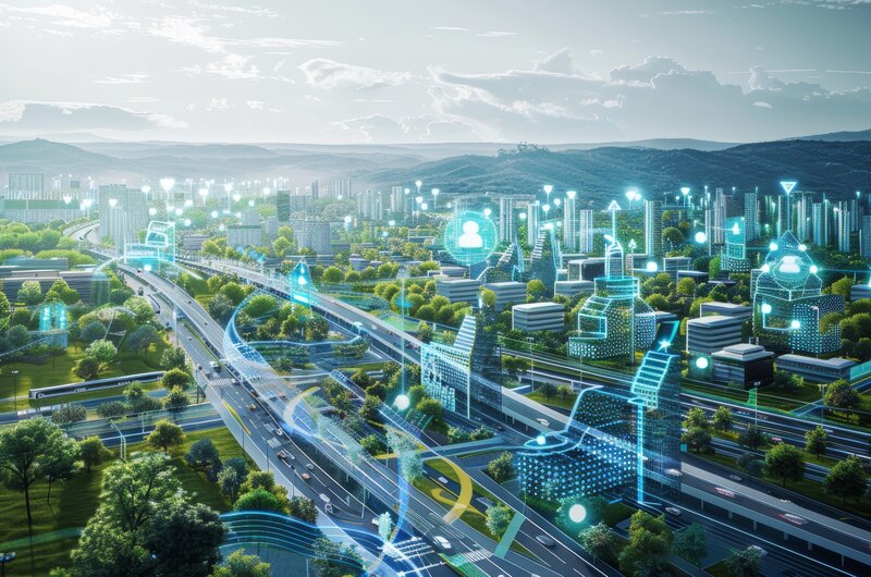 Depiction of a smart city