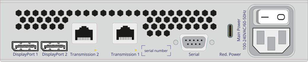 Rear product interface image VisionXS-IP-CON-2C-DP-HR-DH-DT 2.0